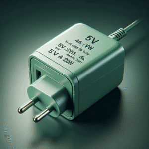 Adaptador de Parede Verde 5V 4A 20W Plug 2.1mm NEMA