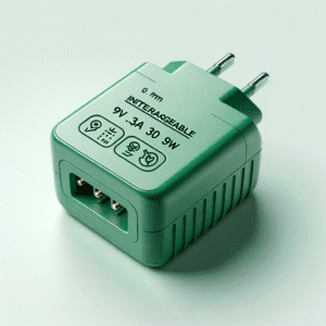 Adaptador de Parede Verde Intercambiável 9V 3,33A 30W 2,1mm