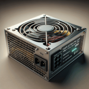 Fonte de alimentação de alta qualidade para eletrônicos, especialmente para sistemas de áudio e vídeo, com design eficiente e proteção contra sobrecarga, compatível com fontes AC/DC.