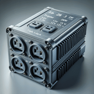 Fonte Industrial de Mesa Saída Tripla 28W 5V/12V com IEC-C14 2 Cadeira de alimentação automática com múltiplas saídas de energia, ideal para sistemas de automação industrial e controle de energia, compatível com componentes de alta eficiência e confiabilidade.