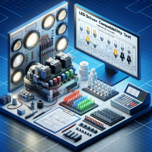 Componentes eletrônicos e laboratório de testes de compatibilidade de LEDs da Mean Well Brasil focados em fontes de alimentação confiáveis e tecnologia de ponta para iluminação e automação industrial.