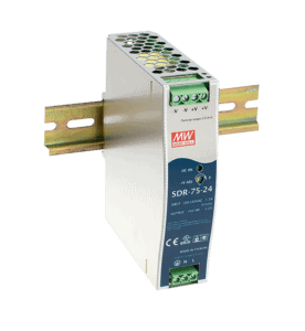 Fonte Industrial DIN 24V 3,2A 76,8W Mean Well 1 Fonte Industrial DIN 24V 3,2A 76,8W Mean Well